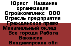 Юрист › Название организации ­ Стройкомплекс, ООО › Отрасль предприятия ­ Гражданское право › Минимальный оклад ­ 1 - Все города Работа » Вакансии   . Владимирская обл.,Радужный г.